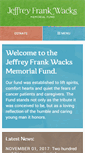 Mobile Screenshot of jfwmemorialfund.com